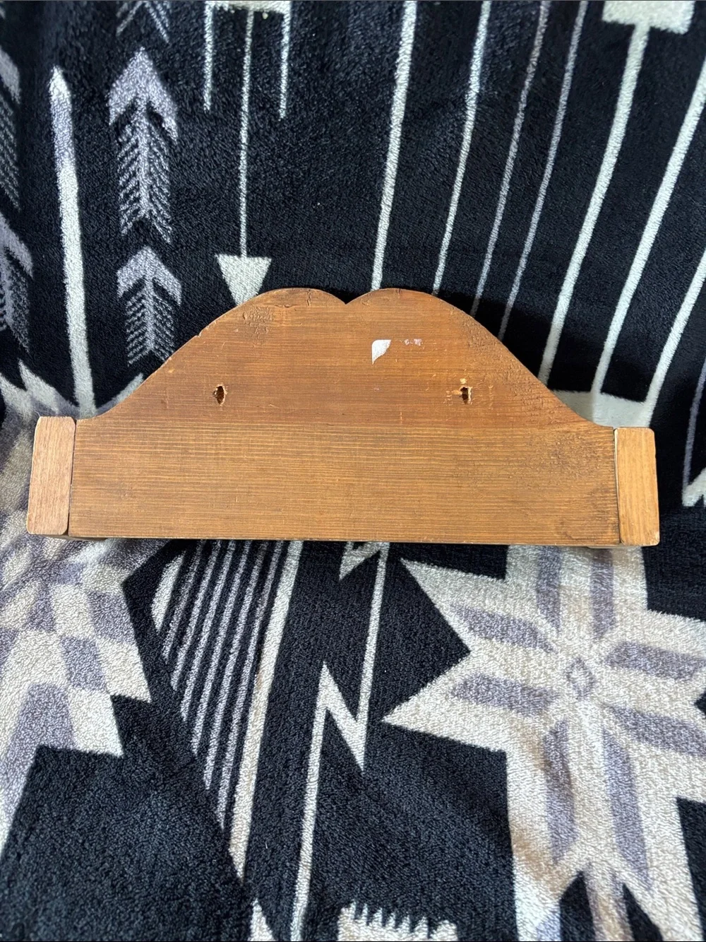 Wooden Heart Accent Wall Shelf - Rustic Brown